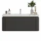 Тумба с раковиной Black&White Universe 935800 80 см серый