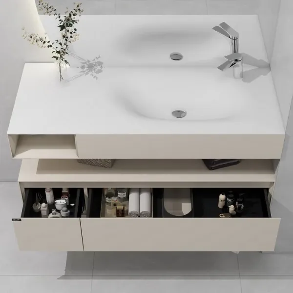 Тумба с раковиной Black&White Universe 9551200L 120 см бежевый