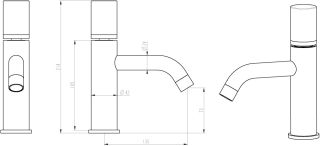 Смеситель для раковины Boheme Stick чёрный/белый 121-B-MR-W Смеситель для раковины Boheme Stick чёрный/белый 121-B-MR-W