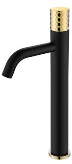 Смеситель для накладной раковины Boheme Stick Black diamond чёрный/золото 122-BG Смеситель для накладной раковины Boheme Stick Black diamond чёрный/золото 122-BG