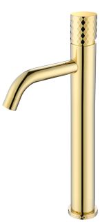 Смеситель для накладной раковины Boheme Stick Gold diamond золото 122-GG