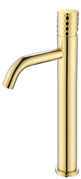 Смеситель для накладной раковины Boheme Stick Gold diamond золото 122-GG