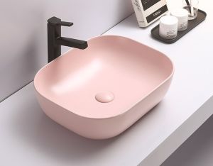 Раковина CeramaLux 78104MP-3 розовая 50.5 см