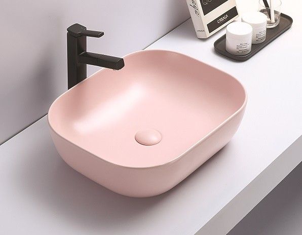 Раковина CeramaLux 78104MP-3 розовая 50.5 см
