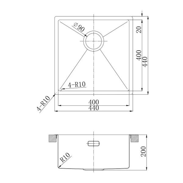 Кухонная мойка Lemark Olanga 440 9936123 графит