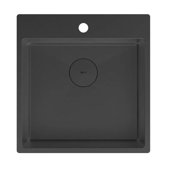 Кухонная мойка Lemark Janga 490 9932108 чёрный матовый