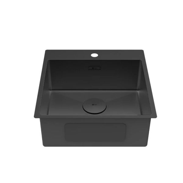 Кухонная мойка Lemark Janga 490 9932108 чёрный матовый