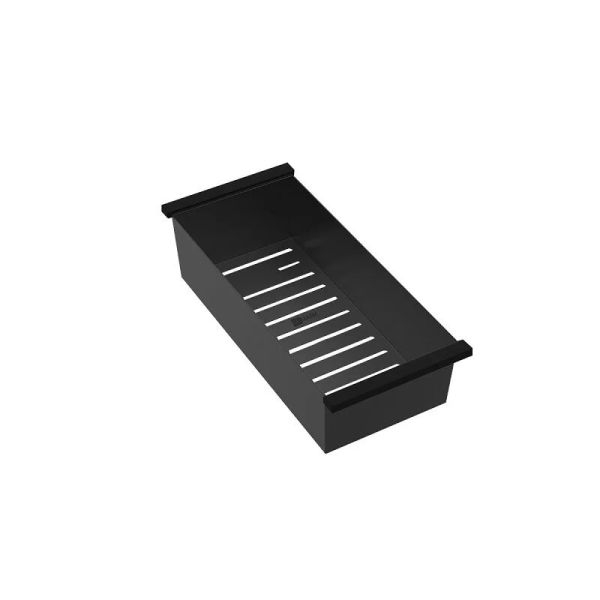 Кухонная мойка Lemark Tabaga 820 9932136 в комплекте с разделочной доской ролл-матом и коландером чёрный матовый