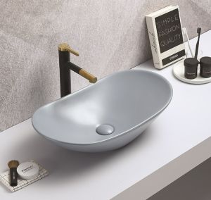 Раковина CeramaLux 7811AMHL-4  голубая 61.5 см