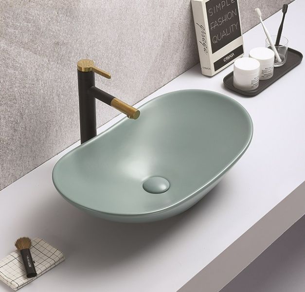 Раковина CeramaLux 7811AMLG-6 зеленая 61.5 см