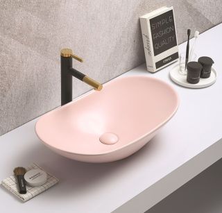 Раковина CeramaLux 7811AMP-3 розовая 61.5 см