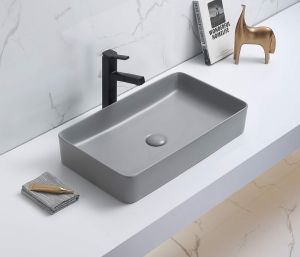 Раковина CeramaLux 78189MH-5 серая 60.5 см