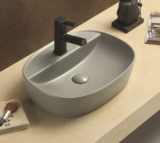 Раковина CeramaLux 78239MH-5 серая 50.5 см