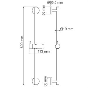 Wasserkraft A122 штанга для душа