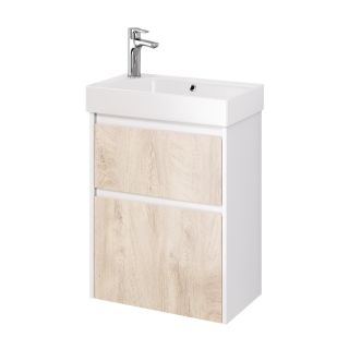 Тумба под раковину Dreja Slim 99.0500 55 см дуб кантри/белый