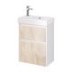 Тумба под раковину Dreja Slim 99.0500 55 см дуб кантри/белый