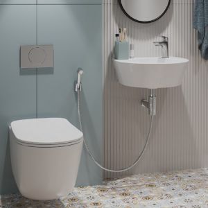 Смеситель для раковины Paini Laguna LACR205/574 с гигиеническим душем хром