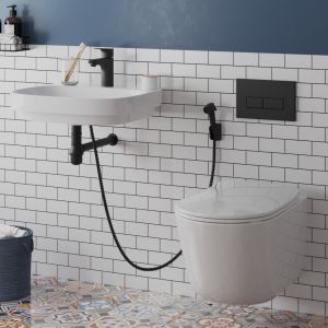 Смеситель для раковины Paini Viva Style P4YO205/574 с гигиеническим душем чёрный