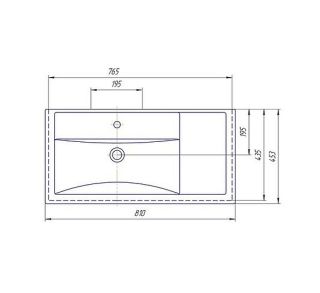 Раковина Grossman Kirovit Фостер 80см 30469 Раковина Grossman Kirovit Фостер 80см 30469