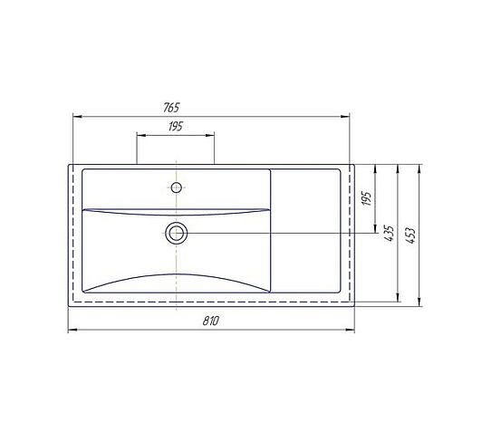 Раковина Grossman Kirovit Фостер 80см 30469 Раковина Grossman Kirovit Фостер 80см 30469