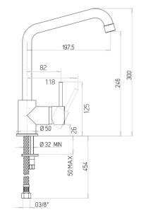 Смеситель для кухни Paini Cox 7890572CR599H1KM ultrawhite