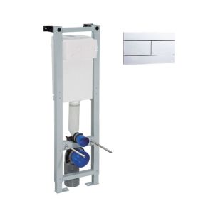 Инсталляция QUADRA (0300*1150*0180), мех.+ Панель слива River хром глянец OLI