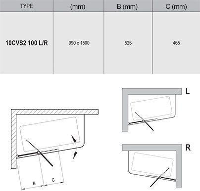 Шторка на ванну Ravak 10° 10CVS2-100 L 7QLA0C03Z1 Transparent профиль хром левый Шторка на ванну Ravak 10° 10CVS2-100 L 7QLA0C03Z1 Transparent профиль хром левый