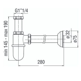 Сифон для раковины Nobili AV00103/2CR Сифон для раковины Nobili AV00103/2CR