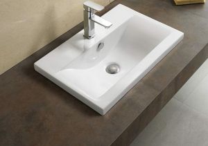 Раковина  CeramaLux 9393-100 белая 102 см