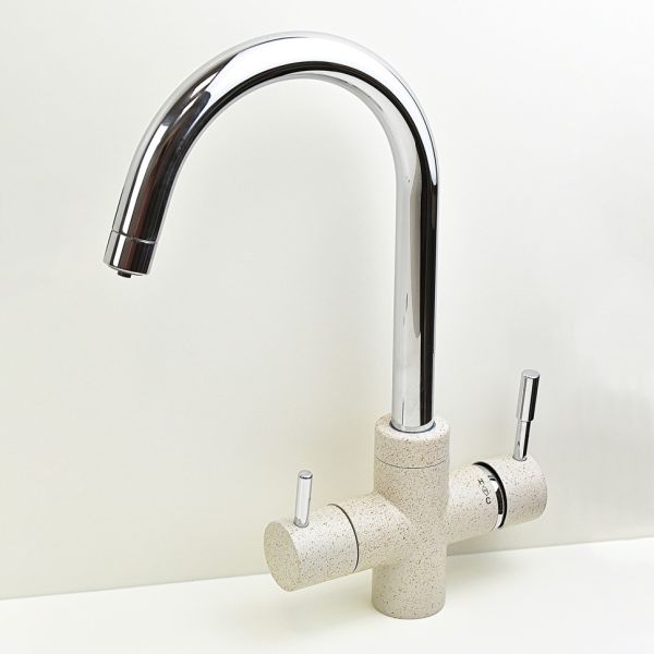 Смеситель для кухни Paini Cox 7894643CR3V11L2KM с подводом для фильтра granite avena