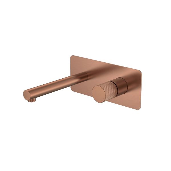 Встраиваемый смеситель для раковины Boheme Stick Linea 125-CB.3 брашированная медь