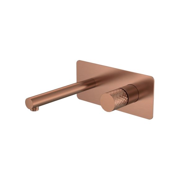 Встраиваемый смеситель для раковины Boheme Stick Diamond 125-CB брашированная медь