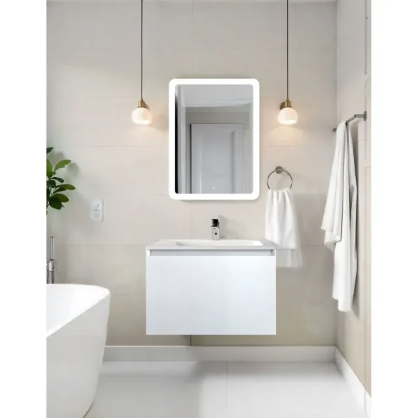 Тумба под раковину ArtMax Latina AM-Latina-600-1C-SO-BM 60 см белый матовый