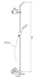 Душевая стойка Paini Cox 78CR686THABS с термостатом хром