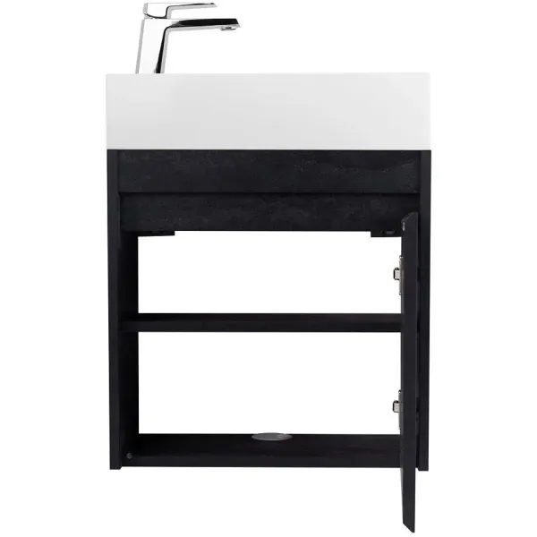 Тумба под раковину ArtMax Family Family-M-500-1D-SO-HC 50 см угольный камень