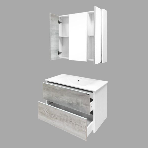 Comforty Тумба-умывальник "Дублин-75" белый глянец с раковиной Comforty 8057