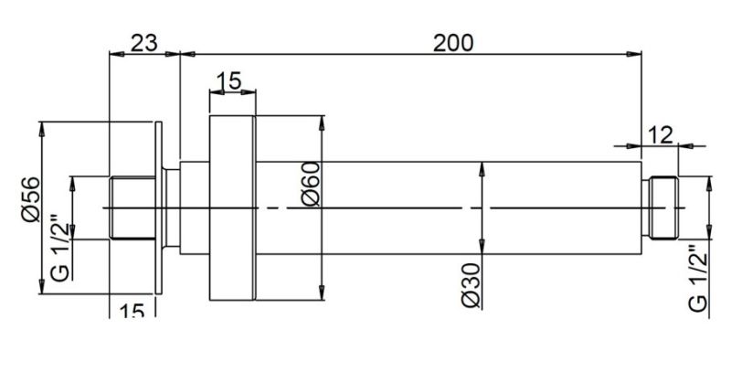 Потолочный кронштейн для верхнего душа Paini 50PJ744T620BIMT 20см матовое золото