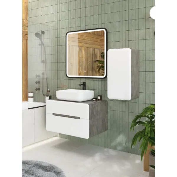 Тумба под раковину ArtMax Genova AM-Genova-800-2C-SO-BC 80 см бетон бромо