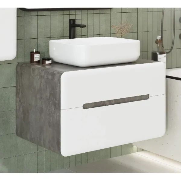 Тумба под раковину ArtMax Genova AM-Genova-800-2C-SO-BC 80 см бетон бромо