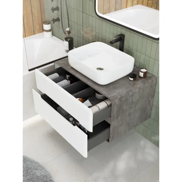 Тумба под раковину ArtMax Genova AM-Genova-800-2C-SO-BC 80 см бетон бромо