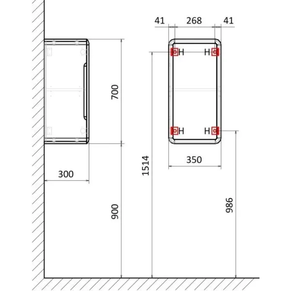 Шкаф ArtMax Genova AM-Genova-700-1A-SO-LN 70 см бетон лофт натуральный