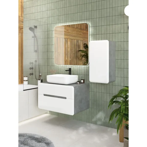 Шкаф ArtMax Genova AM-Genova-700-1A-SO-LN 70 см бетон лофт натуральный