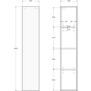 Шкаф BelBagno Uno UNO-1600-1A-SC-СO 33 см бежевый матовый