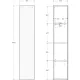 Шкаф BelBagno Uno UNO-1600-1A-SC-СO 33 см бежевый матовый