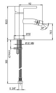 Смеситель для биде Paini Brera 74PJ304 матовое золото