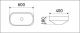 Раковина  CeramaLux 5006CMB черная 60 см