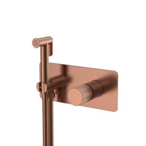 Гигиенический душ со смесителем Boheme Stick Linea 127-CB.3 брашированная медь