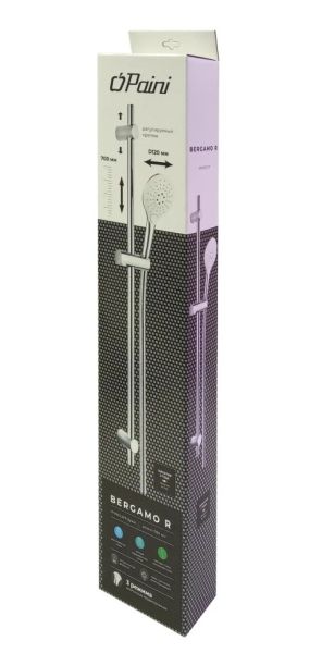 Душевой гарнитур Paini Bergamo R BRCR121L7R 70см хром