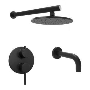 Душевой комплект Paini Cox 78PZSET26911BATHHEAD чёрный матовый