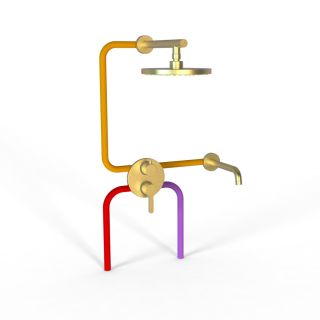 Душевой комплект Paini Cox 78PJSET26911BATHHEAD матовое золото